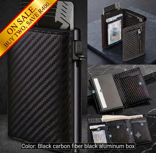 RFID-Blocking Carbon Fibre Pop-Up Wallet