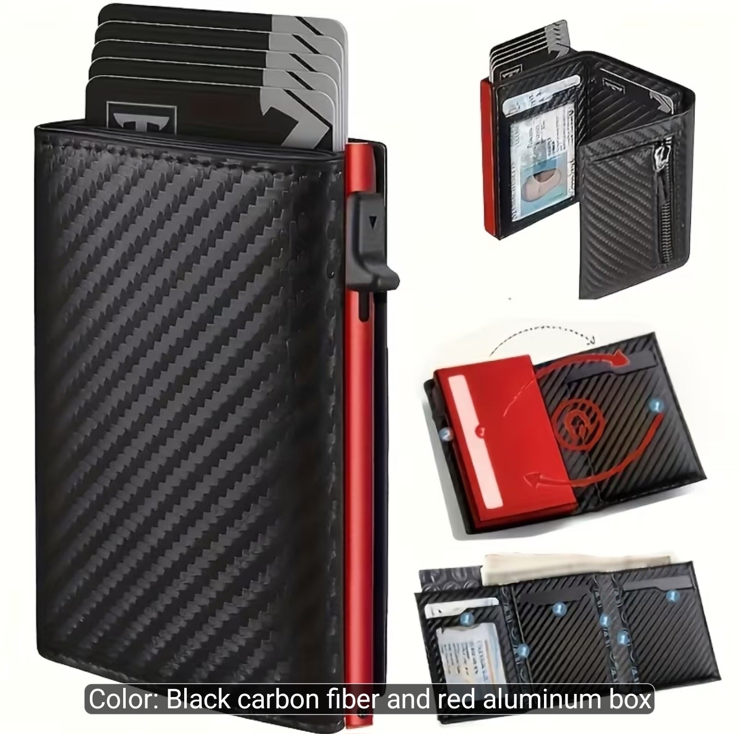 RFID-Blocking Carbon Fibre Pop-Up Wallet