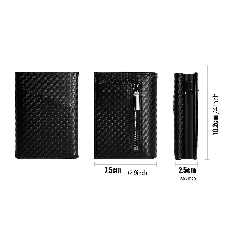 RFID-Blocking Carbon Fibre Pop-Up Wallet