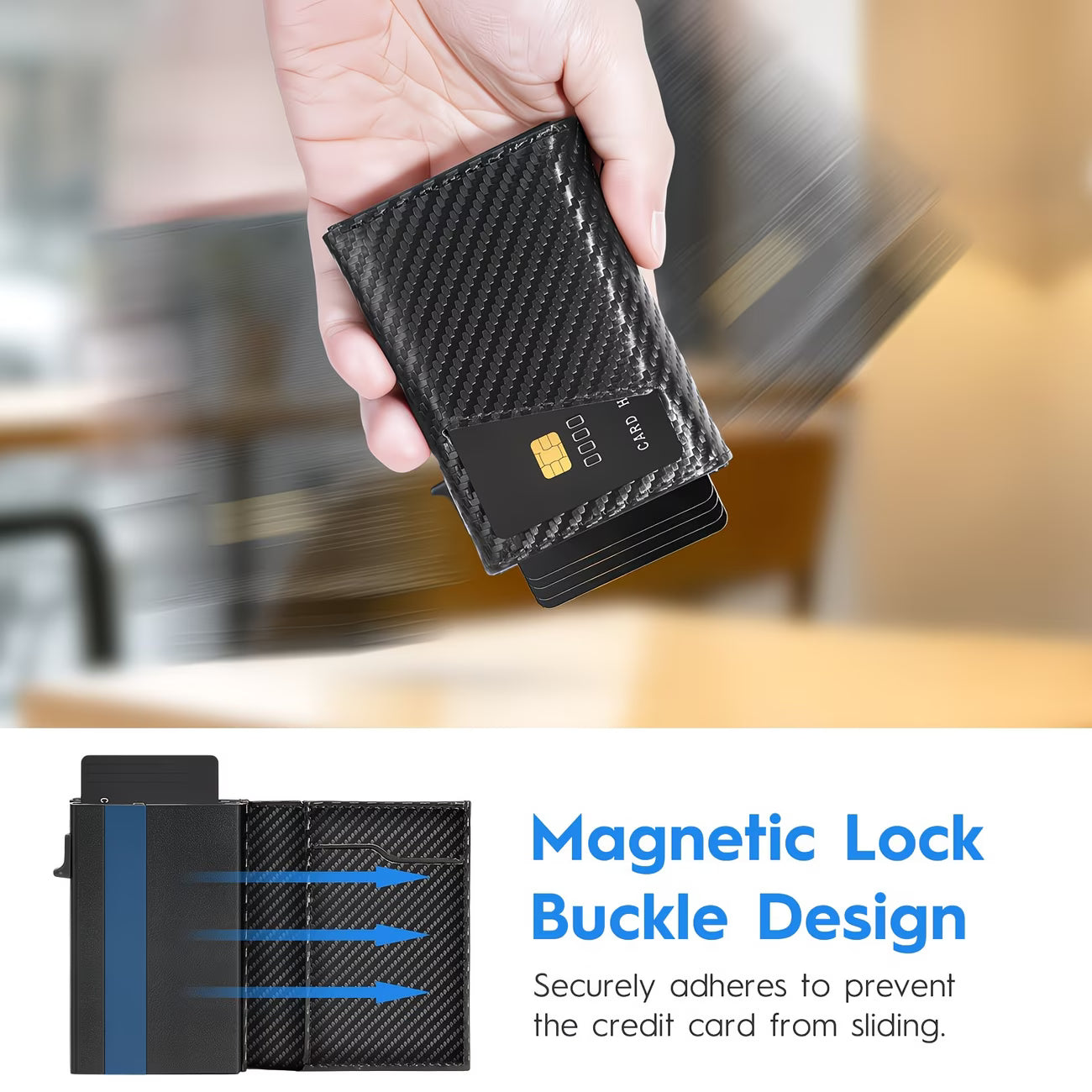 RFID-Blocking Carbon Fibre Pop-Up Wallet